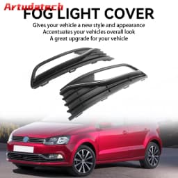 Artudatech Pair Front Bumper Fog Light Cover Grill Grille fit for VW Polo 6R 2014-2017