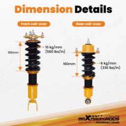 24 Ways Damper & Height Adjustment Coilovers For Mazda RX8 RX-8 SE3P 2004-2011 Coils Springs kit