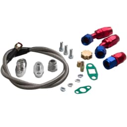 T3 Universal Turbo Charger .50 A/r T4 0.63 A/r + Oil Inlet Return Feed Lines