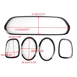 Artudatech Black Grill + Headlight + Taillight Trim Fit for Mini Cooper F55 F56 F57 2014-21