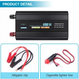 8000W Peak 4000W 12V to 240V SINE WAVE POWER INVERTER CONVERTER LCD USB