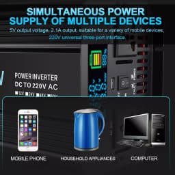 8000W Peak 4000W 12V to 240V SINE WAVE POWER INVERTER CONVERTER LCD USB