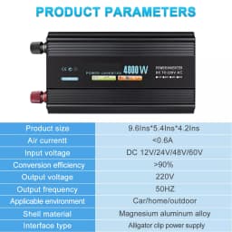 8000W Peak 4000W 12V to 240V SINE WAVE POWER INVERTER CONVERTER LCD USB