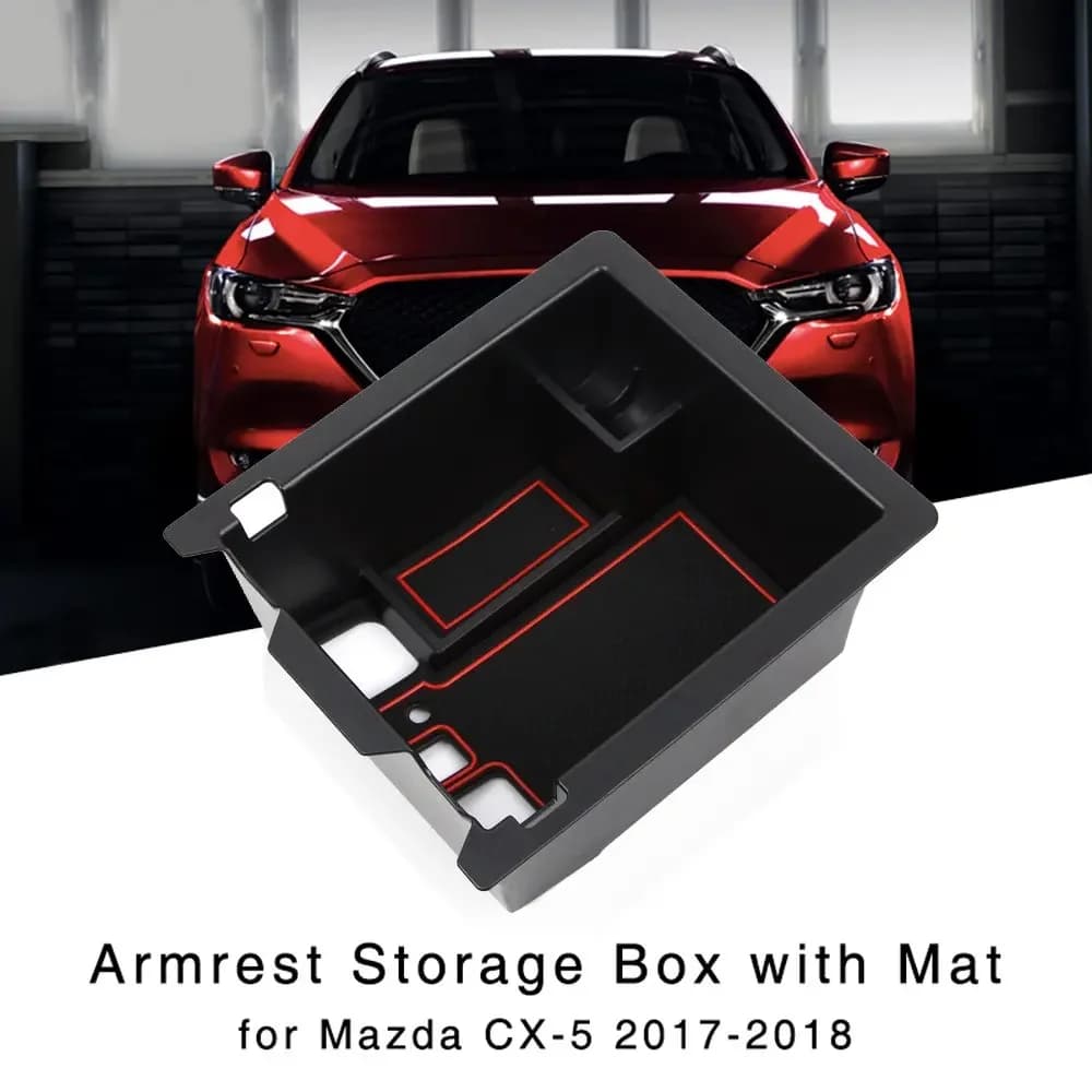 Armrest Storage Box for Mazda CX-5 CX5 2017 2018 2019 2020 2021 Interior Organizer Center Console Glove Tray