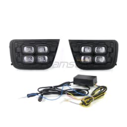 2x LED Daytime Running Light For Toyota 4Runner 2006 2007 2008 2009 DRL Driving Fog Lamp W/ Yellow Turn Signal Clean Lens 4 Eye