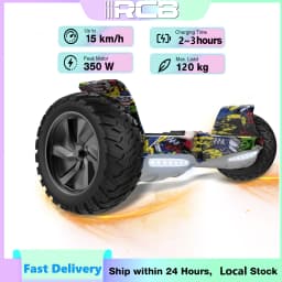 RCB Hoverboard 8.5 Inch 2 Wheel Self Balancing Scooter All Terrain with APP Control Bluetooth Speaker LED Lights Gift for Kids and Adults