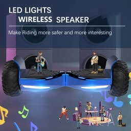 RCB Hoverboard 8.5 Inch 2 Wheel Self Balancing Scooter All Terrain with APP Control Bluetooth Speaker LED Lights Gift for Kids and Adults