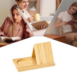 Portable Reading Stand Books Stand Book Rest Shelf Wooden Triangle Book Holder Bookshelf for Tablet Bookcase Organizer