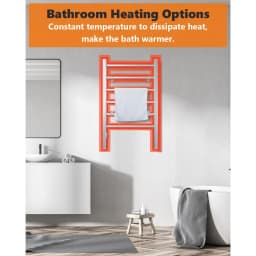 GOFLAME 2-in-1 Electric Towel Warmer 100W Heater Drying Cloth Stand Towel Rack w/6 Bars