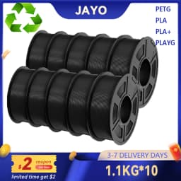 JAYO 5/10 Rolls 3D PETG/PLA/PLA+/PLA Matte Printer Filament 1.75mm No Bubble 3D Printing Materials for 3D Printer&3D Pen