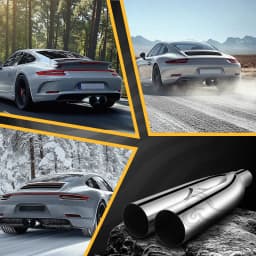 Universal 2.5" in 3'' out 19" Long Stainless Steel Blast Pipes Exhaust Muffler Tip Easy to Replace