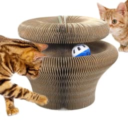 Kitty Curls Cat Toy Unique Active Cat Toys For Indoor Cats Interactive Scratch Pad Cat Toy Recyclable Corrugated Cardboard