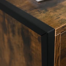 HOMCOM Industrial 3-Drawer Bedroom Chest of Drawers with Metal Frame, Brown
