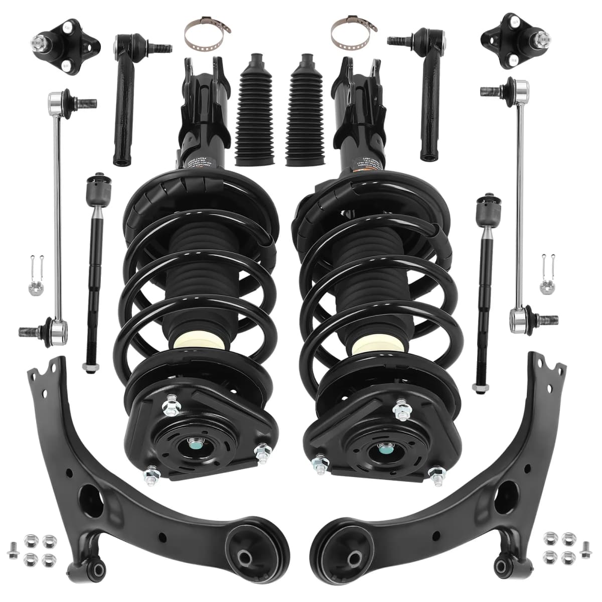 Front Struts w/ Coil Springs + Control Arms For Toyota Corolla 2003 2004-2008