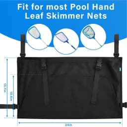 Aboveground Pool Bag Large Opening Container Toy Storage Net Bag Bathroom Toiletries Pouch Over Ground Pool Accessories For Most