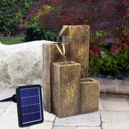 Garden Water Feature Outdoor LED Waterfall Fountain Rockery Decor