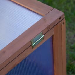 Wooden Cold Frame Greenhouse Polycarbonate Board Plant Flower 100 X 65 X 40cm