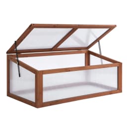 Wooden Cold Frame Greenhouse Polycarbonate Board Plant Flower 100 X 65 X 40cm