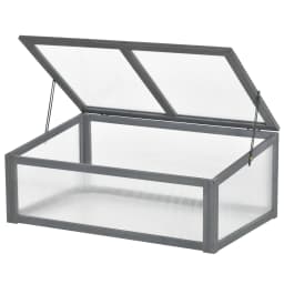 Wooden Cold Frame Greenhouse Polycarbonate Board Plant Flower 100 X 65 X 40cm