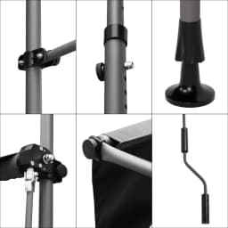 300 x 120cm Balcony Awning with Hand Crank Clip On Awning No Punch Sun Retractable Awning Resistant to UV 50+