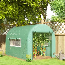 Polytunnel Greenhouse with Uv-Resistant Pe Cover, Grow House, 3 X 2 X 2m
