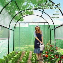 Polytunnel Greenhouse with Uv-Resistant Pe Cover, Grow House, 3 X 2 X 2m