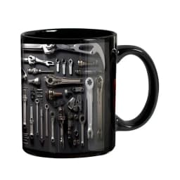 Mechanic Black Mug Black Ceramic Coffee Cup For Mechanics father Toolbox Coffee Cup Tea Mug For Whiskey Beer Juice Soup Water