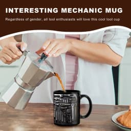 Mechanic Black Mug Black Ceramic Coffee Cup For Mechanics father Toolbox Coffee Cup Tea Mug For Whiskey Beer Juice Soup Water