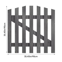 Outdoor Wooden Garden Gate Fence Spruce Wood Door with 8-inch Stainless Steel Bolt