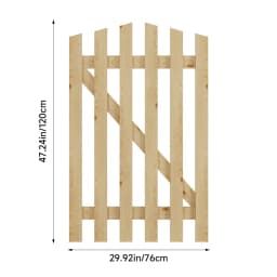 Outdoor Wooden Garden Gate Fence Spruce Wood Door with 8-inch Stainless Steel Bolt