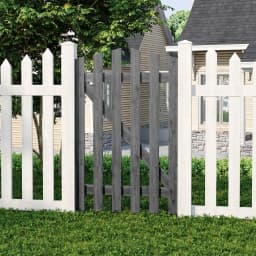 Outdoor Wooden Garden Gate Fence Spruce Wood Door with 8-inch Stainless Steel Bolt