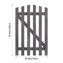 Outdoor Wooden Garden Gate Fence Spruce Wood Door with 8-inch Stainless Steel Bolt