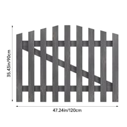 Outdoor Wooden Garden Gate Fence Spruce Wood Door with 8-inch Stainless Steel Bolt