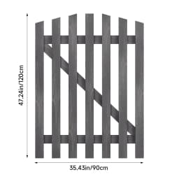 Outdoor Wooden Garden Gate Fence Spruce Wood Door with 8-inch Stainless Steel Bolt