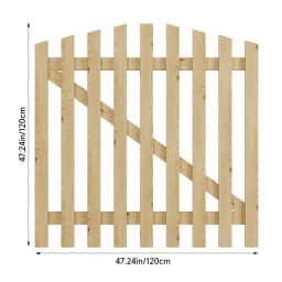 Outdoor Wooden Garden Gate Fence Spruce Wood Door with 8-inch Stainless Steel Bolt