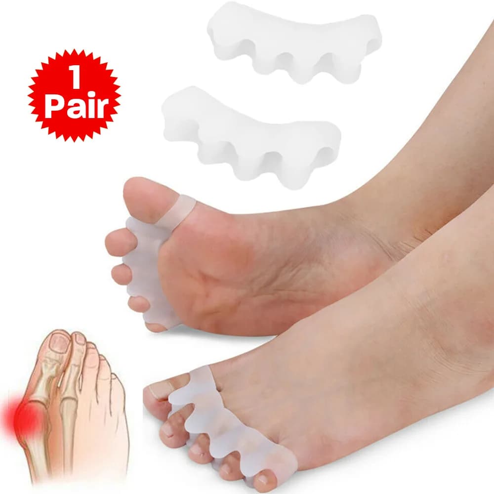 2/8 Straightener Separator Gel Toe Bunion Spreader Corrector Pain Relief Care