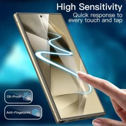 4PCS Full Cover Tempered Glass For Samsung Galaxy S24 S25 Ultra Fingerprint Unlock Screen Protector S24Plus S24+ S24 Ultra Glass
