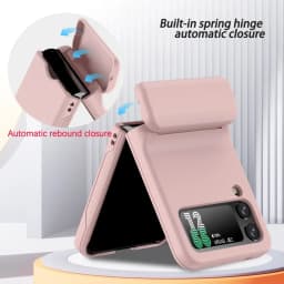 For Samsung Galaxy Z Flip 3 4 Case Matte Skin-Friendly Card Pocket Hinge All-inclusive Folding Shockproof Hard Cover Accessories