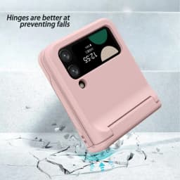 For Samsung Galaxy Z Flip 3 4 Case Matte Skin-Friendly Card Pocket Hinge All-inclusive Folding Shockproof Hard Cover Accessories