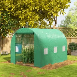 3 X 2m Polytunnel Greenhouse with Sprinkler System, Green House for Garden