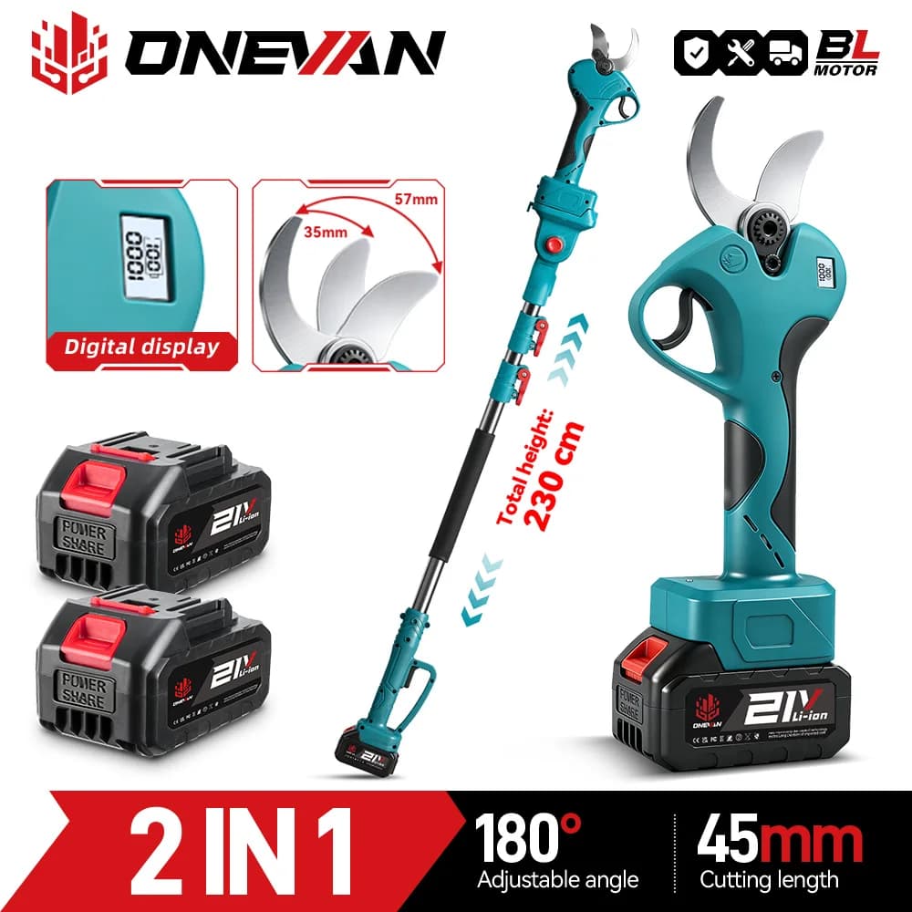 Brushless 45mm Telescoping Pole Pruning Shear 2800W High Branch Scissor 2 IN 1 Garden Cutter Tool For Makita 18V Battery Pin