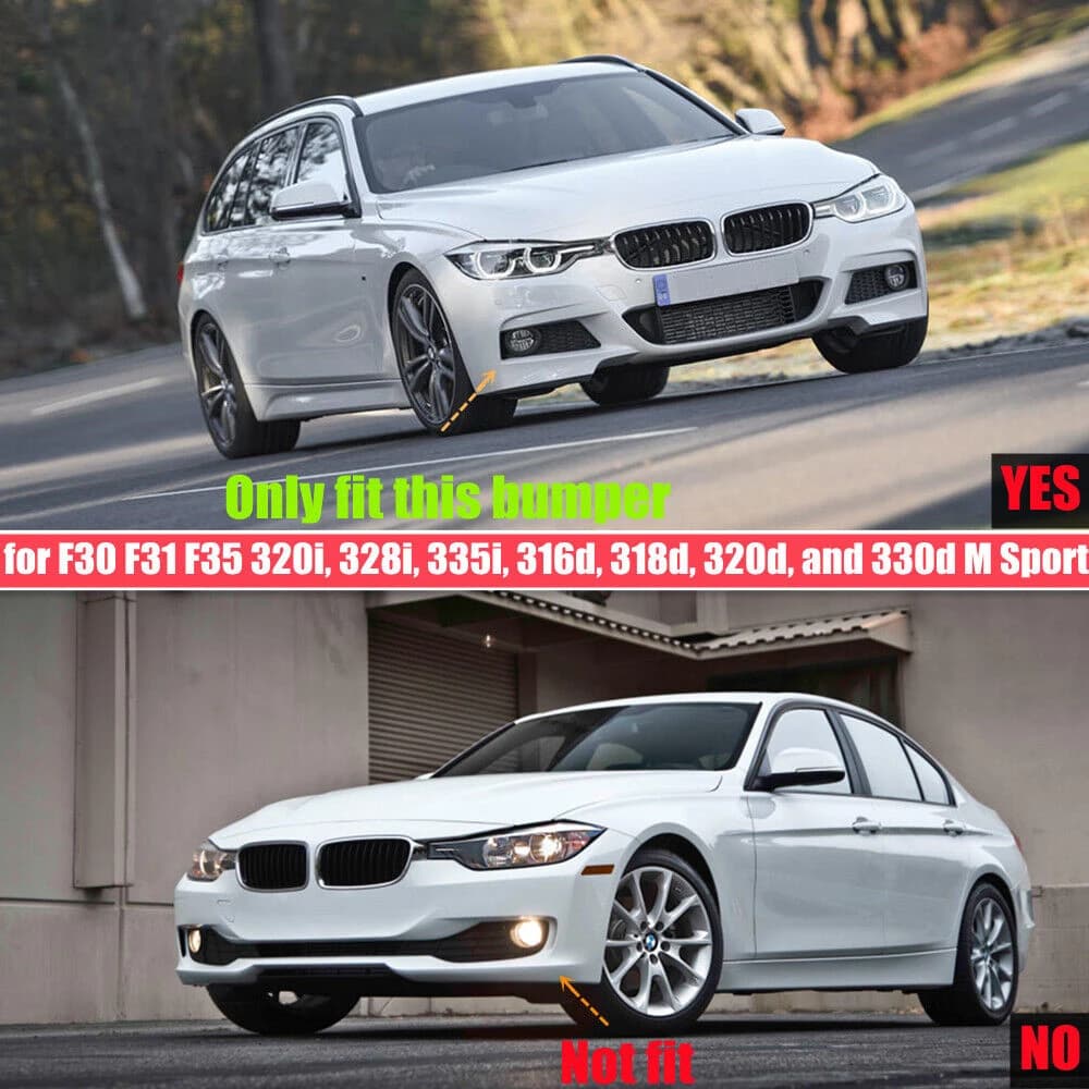 For BMW 3 Series F30 F35 2012-2018 Rhyming Front Bumper Lip Splitter Spoiler Diffuser Protector Guard Body Kit Car Accessories