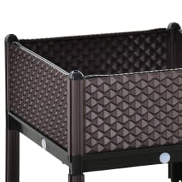 2-Piece Raised Garden Bed Planter Box Flower Vegetables Planting Container