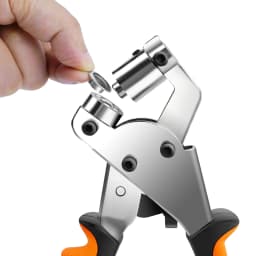 Eyelet Punch Kit,Handheld Eyelet Pliers Grommet Kit for Tarpaulin, Fabrics, PVC Banners,10mm With 500 Eyelets.