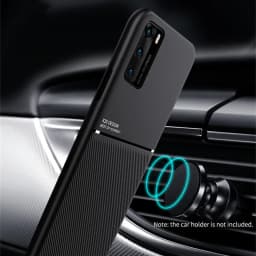 Luxury Leather Armor Case For Huawei P20 P30 P40 Lite Mate 20 30 40 Pro Plus P40Pro Matte Magnetic Holder Soft Silicone Covers