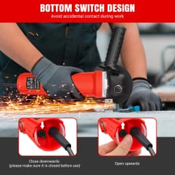 Heavy Duty 2000W Electric Angle Grinder ,115mm 4.5" 4-1/2" 12000 RPM,Red