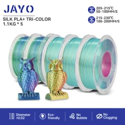 JAYO PLA Plus SILK Three Colors Silk Rainbow 3D Printer Filament 1.75mm 100% No Bubble FDM 3D Printer Materials for 3D Printer