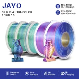 JAYO PLA Plus SILK Three Colors Silk Rainbow 3D Printer Filament 1.75mm 100% No Bubble FDM 3D Printer Materials for 3D Printer