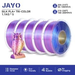 JAYO PLA Plus SILK Three Colors Silk Rainbow 3D Printer Filament 1.75mm 100% No Bubble FDM 3D Printer Materials for 3D Printer