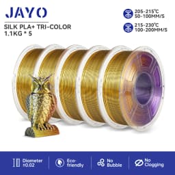 JAYO PLA Plus SILK Three Colors Silk Rainbow 3D Printer Filament 1.75mm 100% No Bubble FDM 3D Printer Materials for 3D Printer
